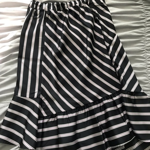 a new day Dresses & Skirts - Asymmetrical striped skirt-Navy & Lavender stripe